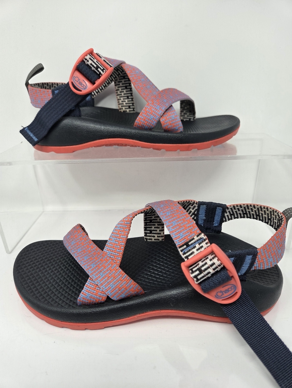 Chaco Kids Z1 Classic Sport Sandals Coral Blue Outdoor Hiking Water Shoes Sz 3